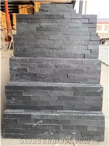   Natural Black Slate Cultural Stone Wall Clading